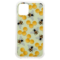 Bees Pattern Honey Bee Bug Honeycomb Honey Beehive Iphone 12 Mini Tpu Uv Print Case	