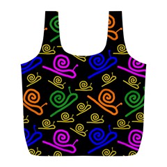 Pattern Repetition Snail Blue Full Print Recycle Bag (l)