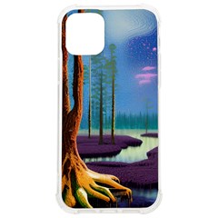 Artwork Outdoors Night Trees Setting Scene Forest Woods Light Moonlight Nature Iphone 12/12 Pro Tpu Uv Print Case by Posterlux