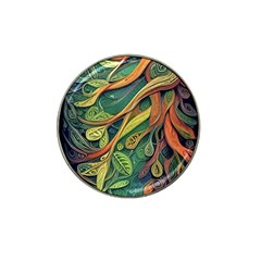 Outdoors Night Setting Scene Forest Woods Light Moonlight Nature Wilderness Leaves Branches Abstract Hat Clip Ball Marker (10 Pack) by Posterlux