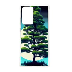 Pine Moon Tree Landscape Nature Scene Stars Setting Night Midnight Full Moon Samsung Galaxy Note 20 Ultra Tpu Uv Case by Posterlux