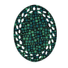 Squares Cubism Geometric Background Ornament (oval Filigree)