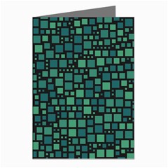 Squares Cubism Geometric Background Greeting Cards (pkg Of 8) by Maspions