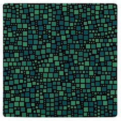 Squares Cubism Geometric Background Uv Print Square Tile Coaster  by Maspions