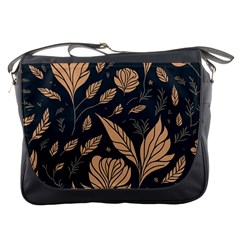 Background Pattern Leaves Texture Messenger Bag