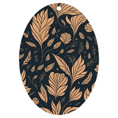 Background Pattern Leaves Texture Uv Print Acrylic Ornament Oval