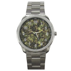 Green Camouflage Military Army Pattern Sport Metal Watch