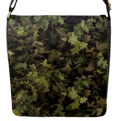 Green Camouflage Military Army Pattern Flap Closure Messenger Bag (s)