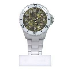 Green Camouflage Military Army Pattern Plastic Nurses Watch