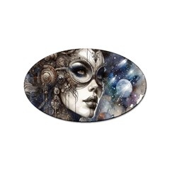 Woman In Space Sticker Oval (100 Pack)