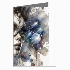 Woman In Space Greeting Card