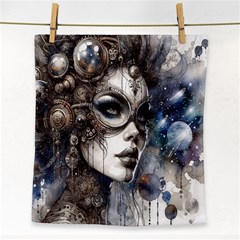 Woman In Space Face Towel