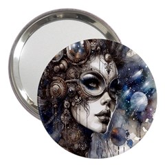 Woman In Space 3  Handbag Mirrors by CKArtCreations