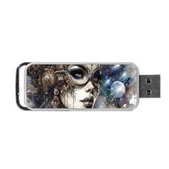 Woman In Space Portable Usb Flash (two Sides) by CKArtCreations
