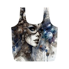 Woman In Space Full Print Recycle Bag (m)