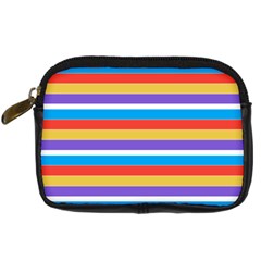 Stripes Pattern Design Lines Digital Camera Leather Case