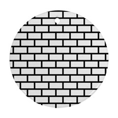 Bricks Wall Pattern Seamless Round Ornament (two Sides)