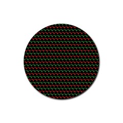 Geometric Pattern Design Line Rubber Coaster (round)