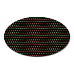 Geometric Pattern Design Line Oval Magnet by Maspions