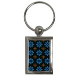 Flowers Pattern Floral Seamless Key Chain (Rectangle) Front