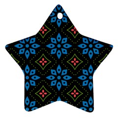 Flowers Pattern Floral Seamless Star Ornament (two Sides) by Maspions