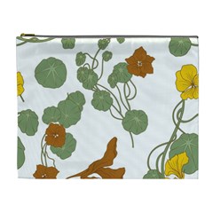 Nasturtium Flowers Plant Leaves Cosmetic Bag (xl)