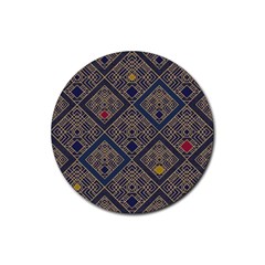 Pattern Seamless Antique Luxury Rubber Coaster (round)