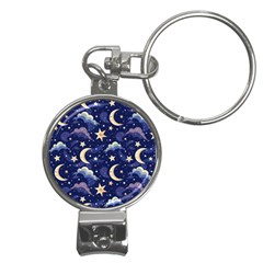 Night Moon Seamless Nail Clippers Key Chain