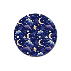 Night Moon Seamless Magnet 3  (round)