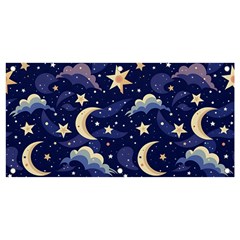 Night Moon Seamless Banner And Sign 4  X 2 