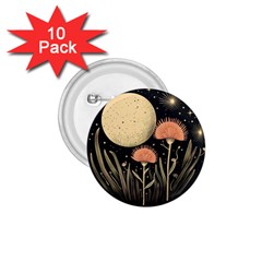 Flowers Space 1 75  Buttons (10 Pack)