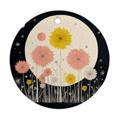 Space Flowers Universe Galaxy Ornament (round)