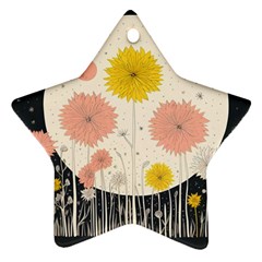 Space Flowers Universe Galaxy Ornament (star)