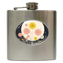 Space Flowers Universe Galaxy Hip Flask (6 Oz)