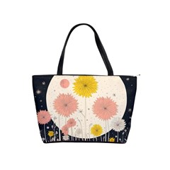 Space Flowers Universe Galaxy Classic Shoulder Handbag