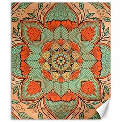 Mandala Floral Decorative Flower Canvas 20  X 24 