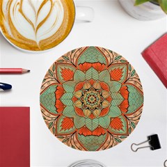 Mandala Floral Decorative Flower Uv Print Round Tile Coaster