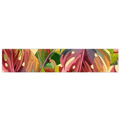 Monstera Colorful Leaves Foliage Small Premium Plush Fleece Scarf