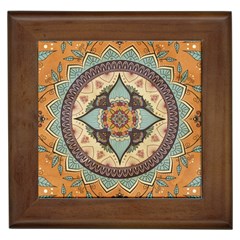 Mandala Floral Decorative Flower Framed Tile