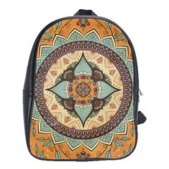 Mandala Floral Decorative Flower School Bag (large)