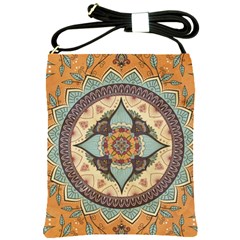 Mandala Floral Decorative Flower Shoulder Sling Bag by Maspions