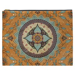 Mandala Floral Decorative Flower Cosmetic Bag (xxxl)