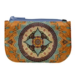 Mandala Floral Decorative Flower Large Coin Purse