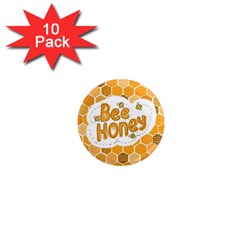 Bee Honey Honeycomb Hexagon 1  Mini Magnet (10 Pack) 