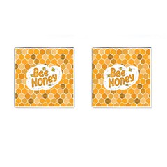 Bee Honey Honeycomb Hexagon Cufflinks (square)