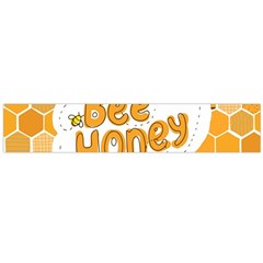 Bee Honey Honeycomb Hexagon Large Premium Plush Fleece Scarf  by Maspions