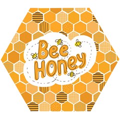 Bee Honey Honeycomb Hexagon Wooden Puzzle Hexagon