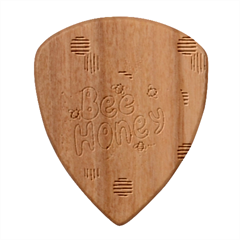 Bee Honey Honeycomb Hexagon Wood Guitar Pick (set Of 10) by Maspions