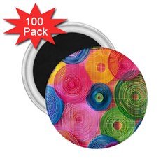 Colorful Abstract Patterns 2 25  Magnets (100 Pack) 