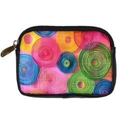 Colorful Abstract Patterns Digital Camera Leather Case